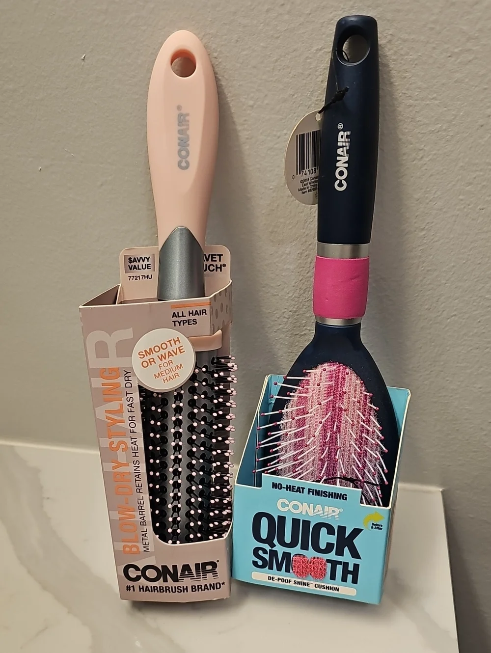 Conair Hairbrush Bundle (2). New In Packaging.